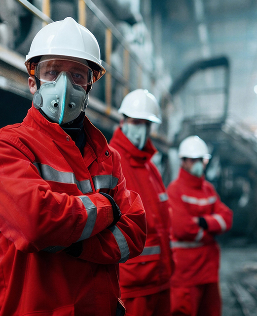 VAEC Aluminium factory worker in safety gear representing sustainable energy-efficient operations and people-first workplace culture