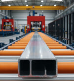 VAEC Aluminium extrusion profile cooling conveyor line ensuring precision quality control in manufacturing process