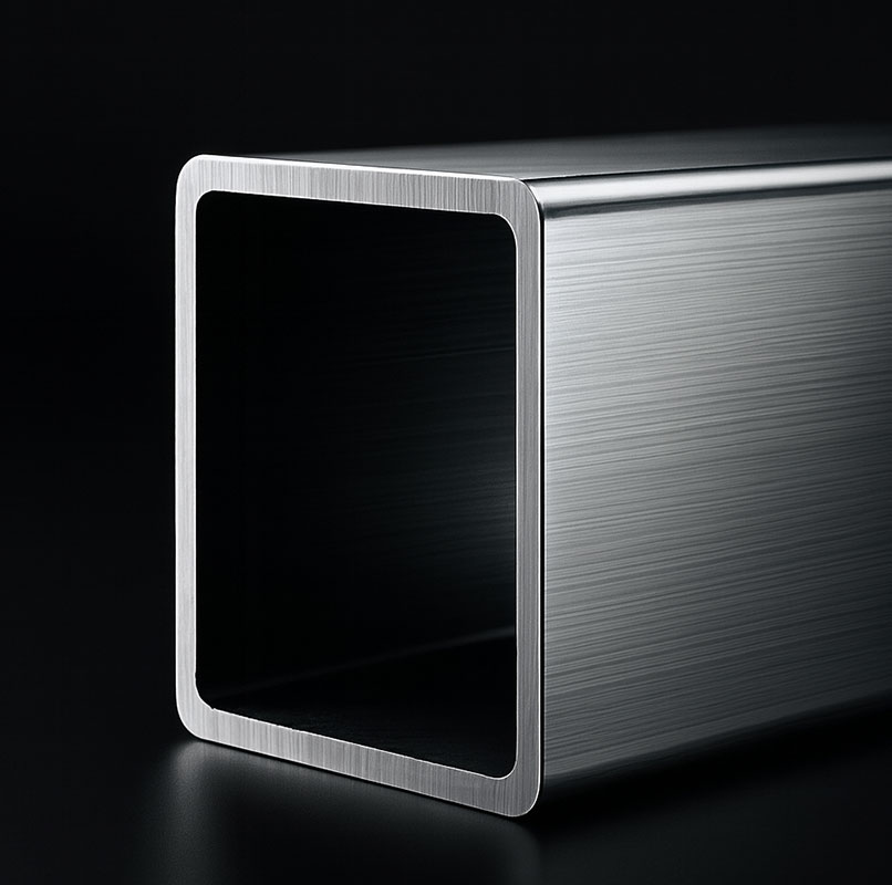 Rectangular aluminium tube profile for structural, fabrication, and industrial use